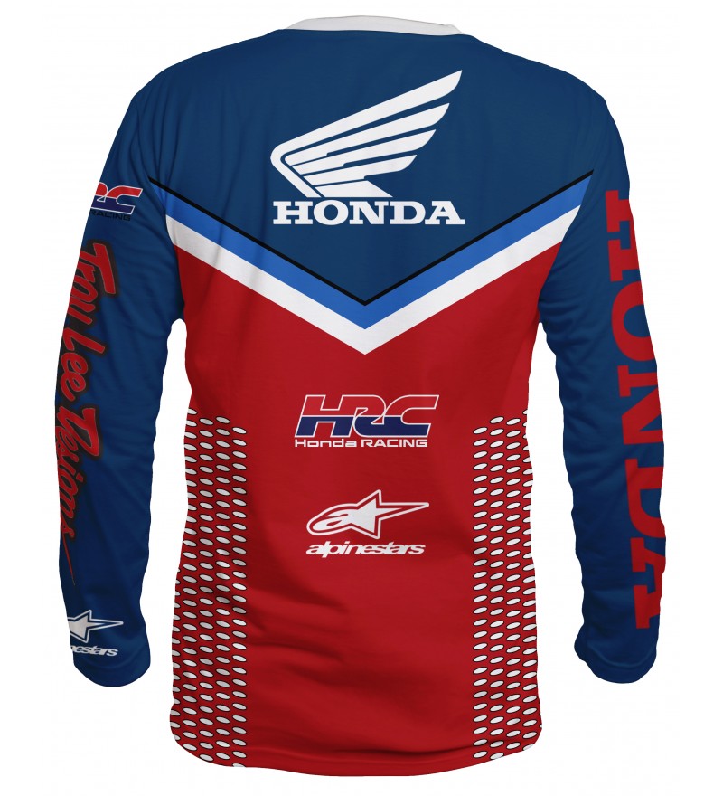 3D Long Sleeve Honda Moto Jersey #4083