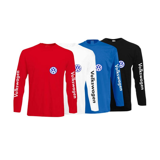 4 Colors Long Sleeve Cotton Blouses Volkswagen