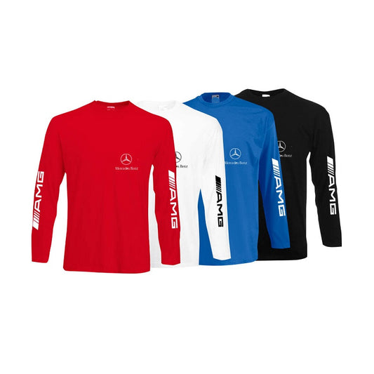 4 Colors Mercedes-Benz AMG Long Sleeve Cotton Blouses