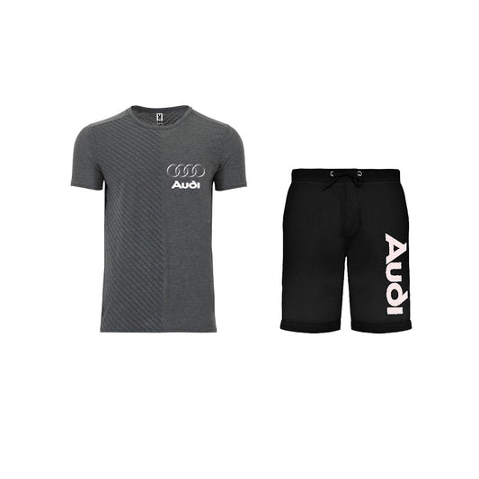 AUDI summer sports set T-shirt and shorts