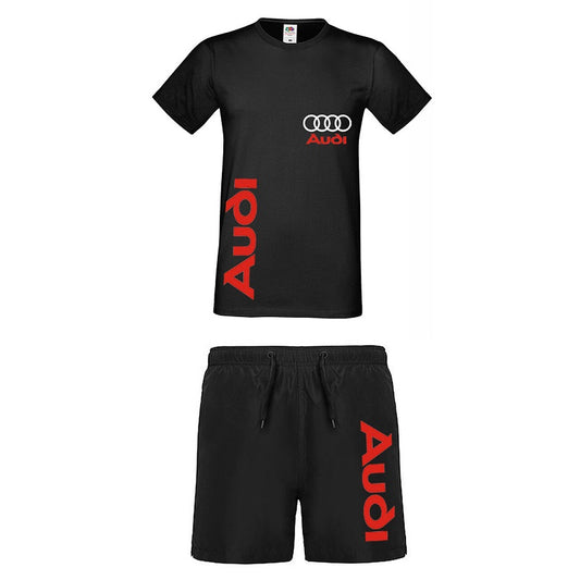 Audi Summer Polyester Sports Team - T-shirt and Swimming Shorts