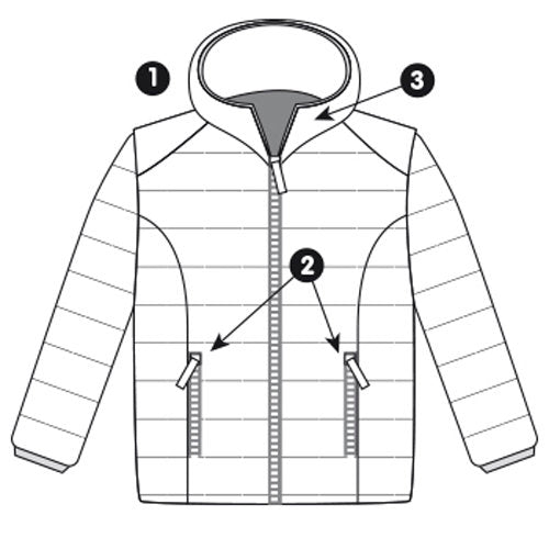 BMW M Power Jacket with Hood  Padded Wind and Water Resistant