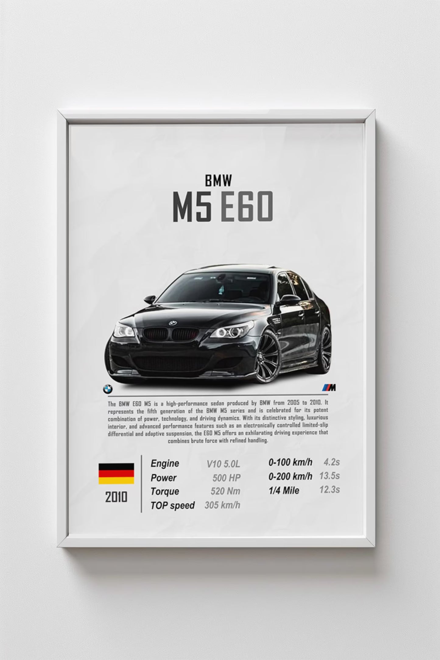 BMW M5 E60 Poster Posters Wall Art