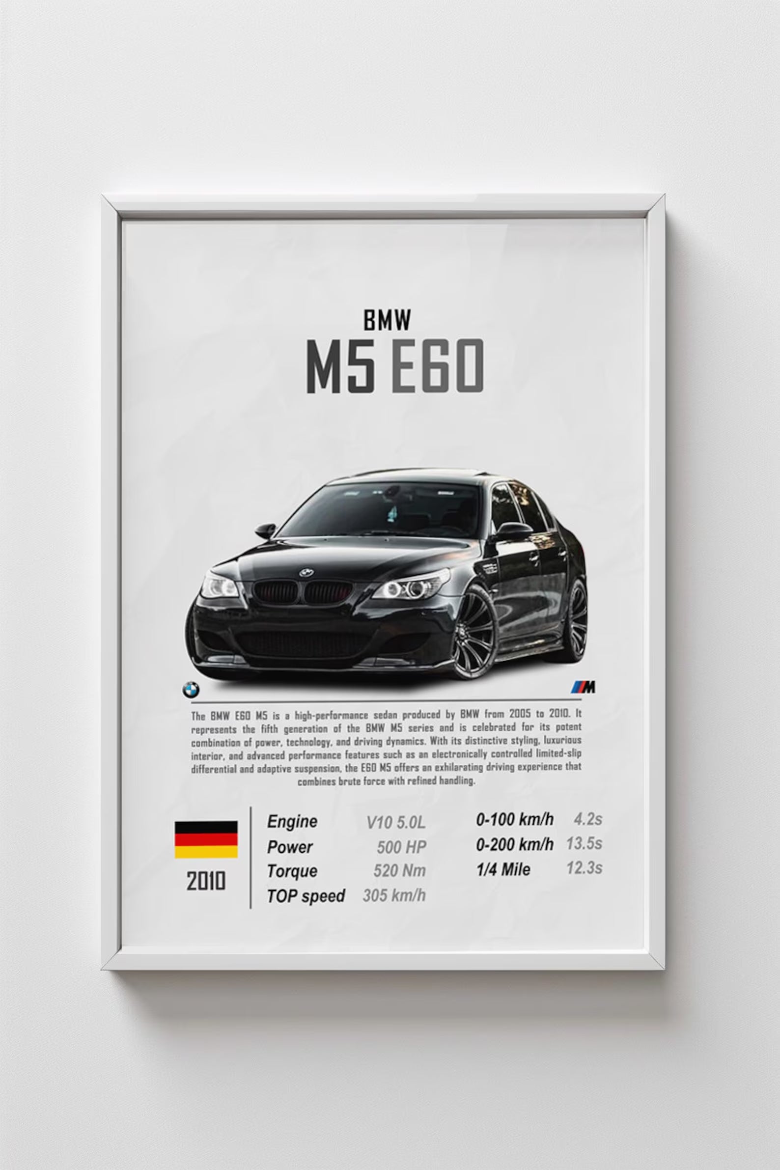 BMW M5 E60 Poster Posters Wall Art