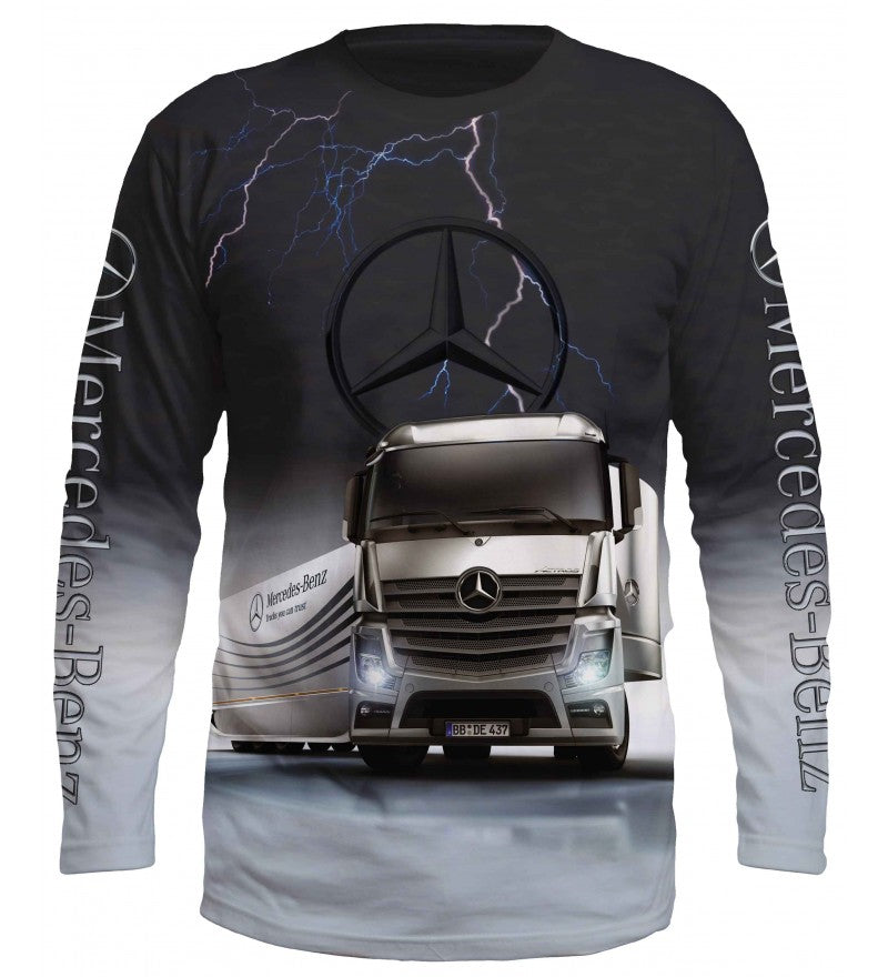 Mercedes truck quilted blouse #0047