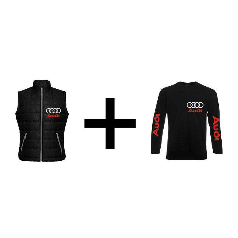 Vest with silicone wadding and Audi cotton blouse