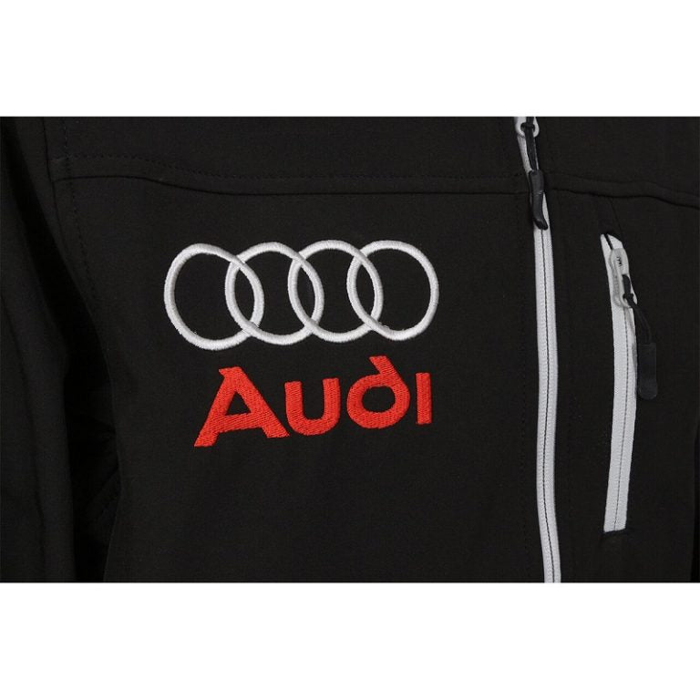 Wind and Water Resistant “SoftShell” Jacket with Embroidered Audi Logos