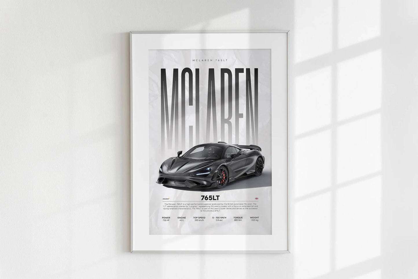 McLaren 765LT Posters Wall Art