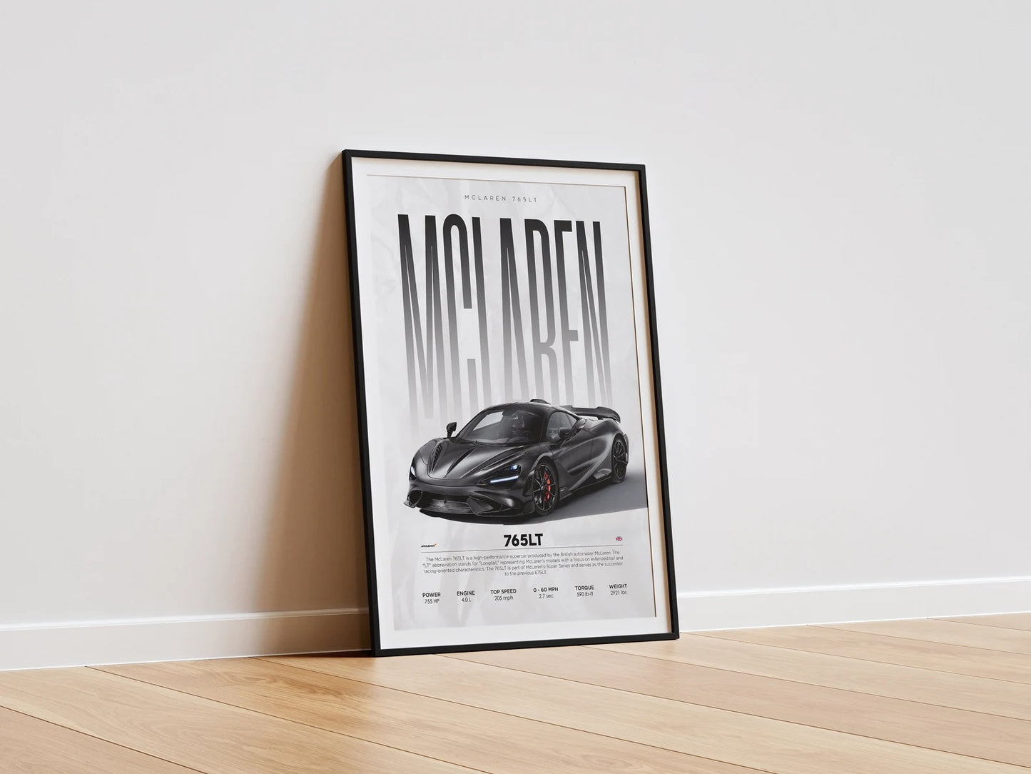 McLaren 765LT Posters Wall Art