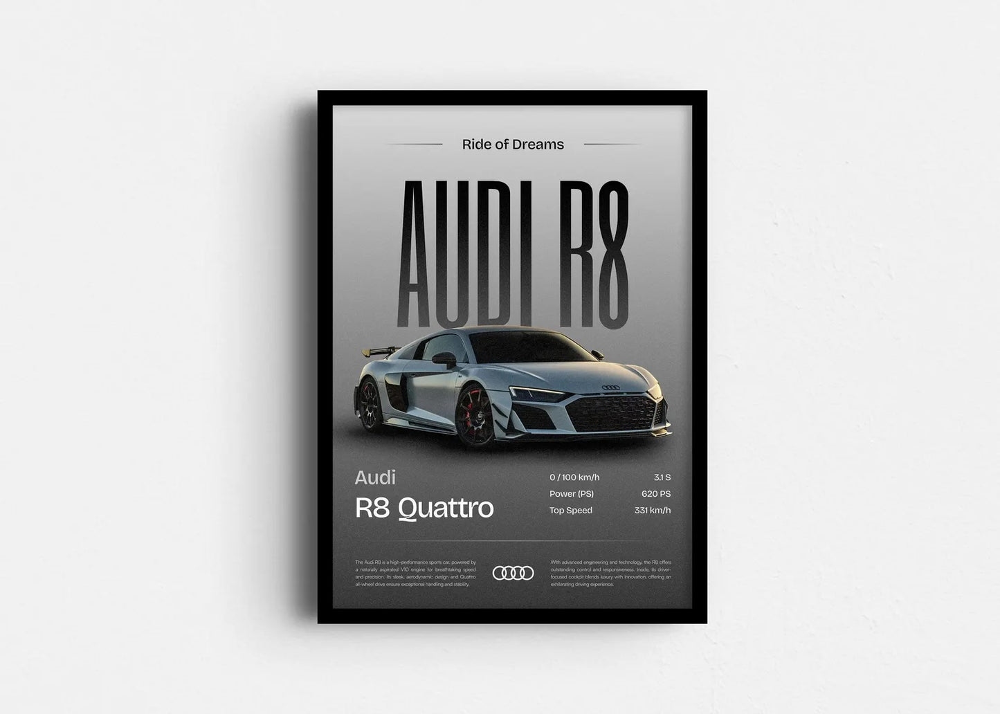 Audi R8 Posters Wall Art